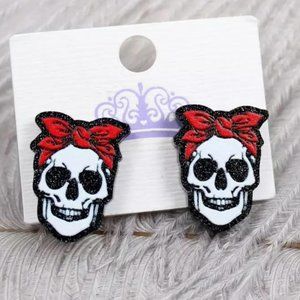 Earrings Korean Style "Skulls"❤️💙